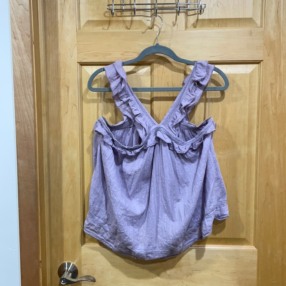 Lavender ruffle melrose & market tank size M